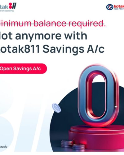 Open zero balance account (Kotak Mahindra bank)