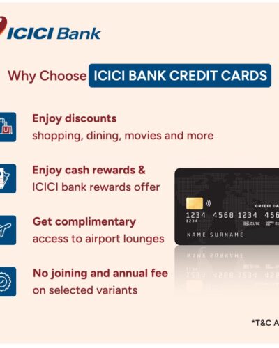Apply ICICI Bank Credit Card (No joining Fee)